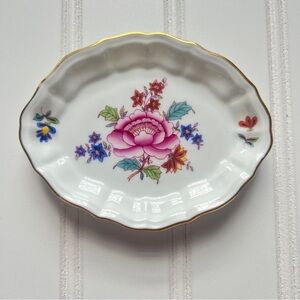 Herend Guild Porcelain Floral Pin Tray or Trinket Dish (2006)